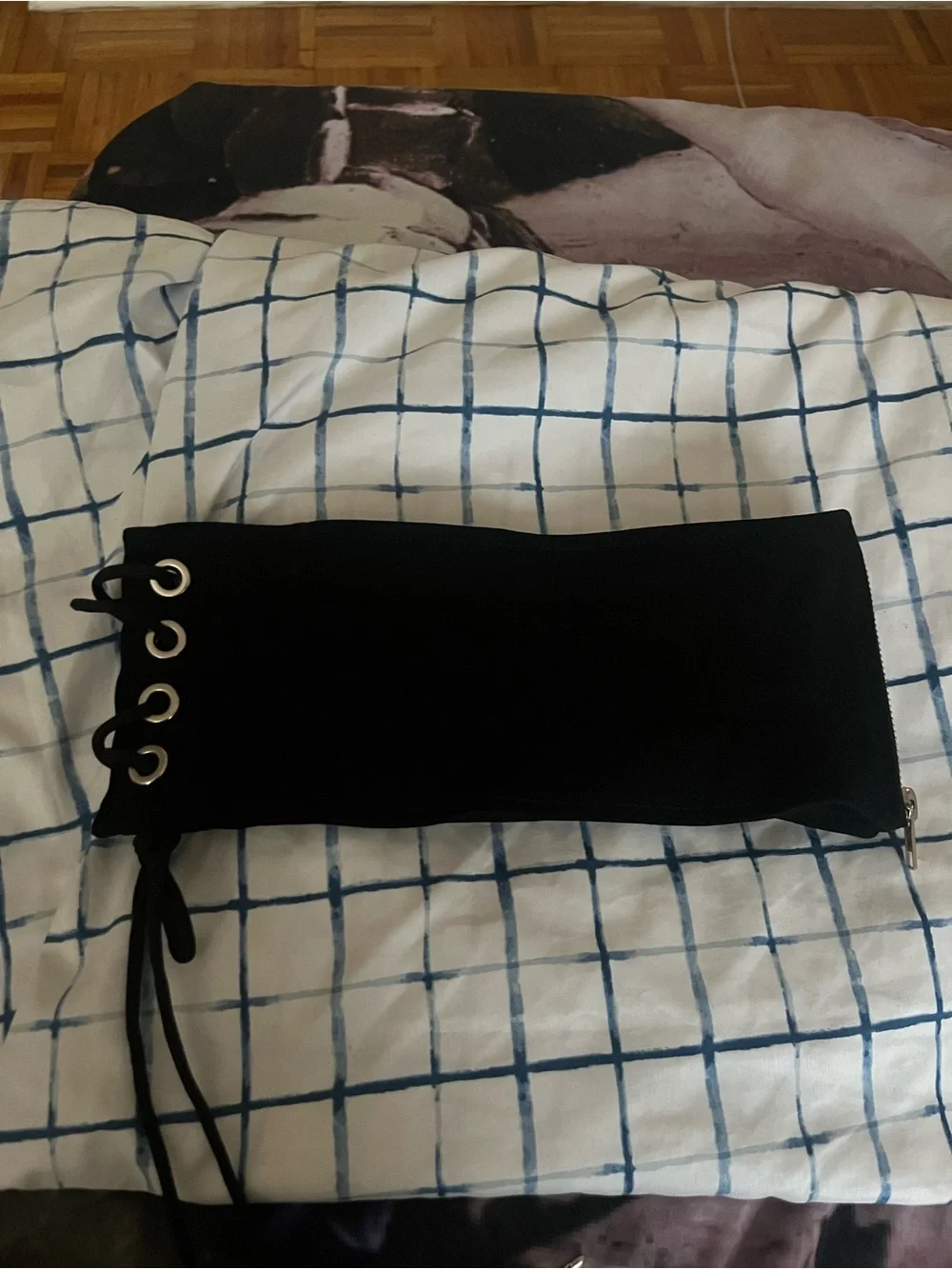 Black Lace-Up Corset Waist Belt